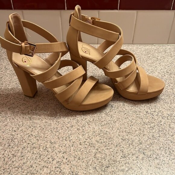 Brand new without tags heels with straps - Picture 1 of 5